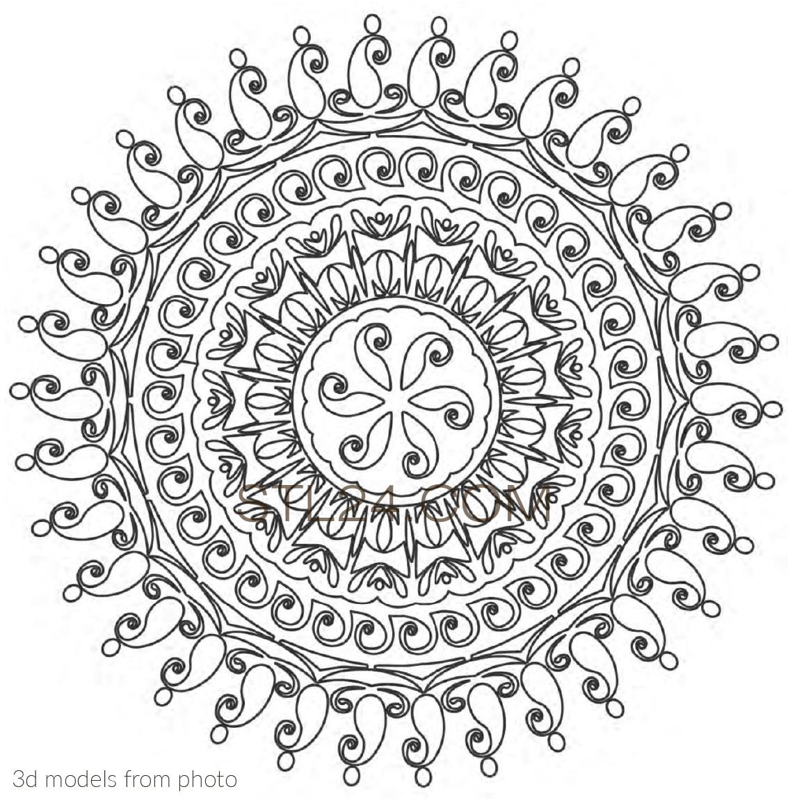 Розетки (ROSETTE_0237 -  | 3D model 3DSMAX / OBJ / STL) 3D модель для ЧПУ станка